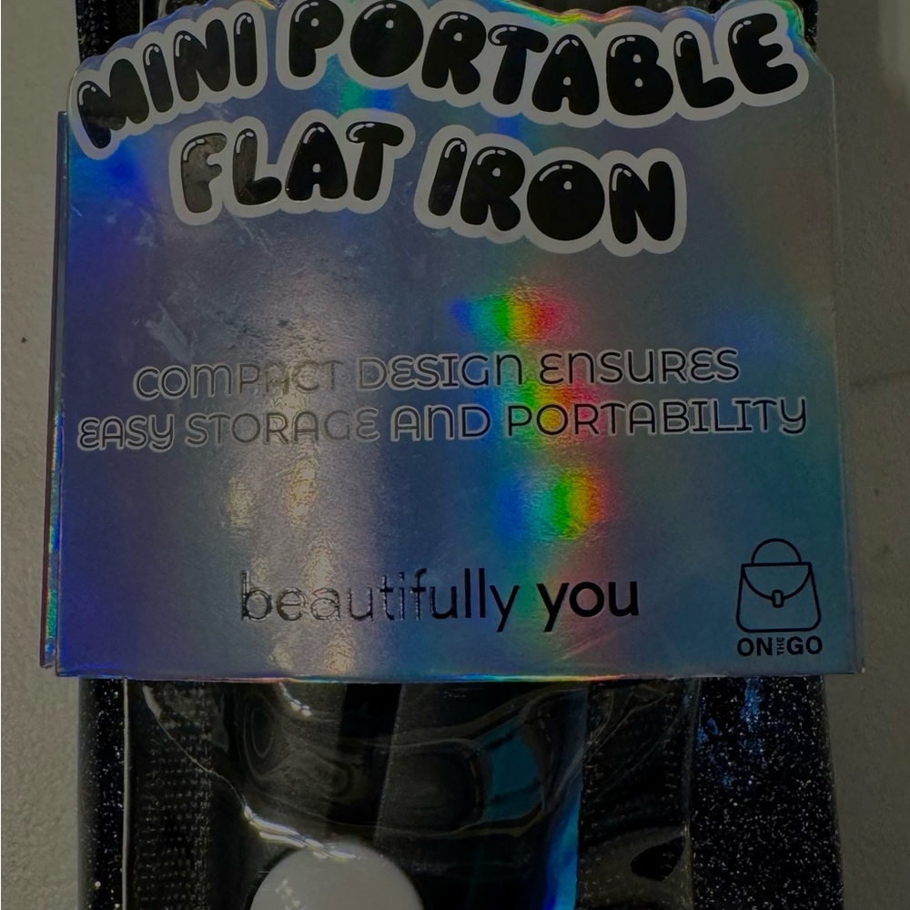 Glittery Black Mini Hair Straightener